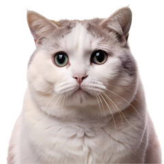 Fototapeta premium Cute British Shorthair Cat Image isolated on transparent background