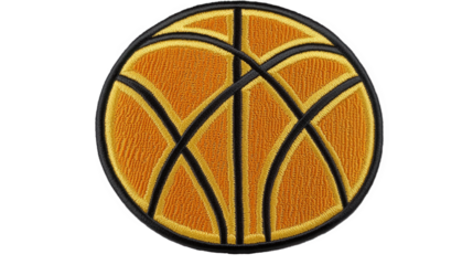 Embroidered Basketball Patch Design