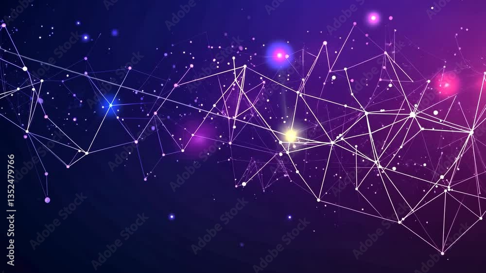 Poster plexus background template for tech presentations generative ai