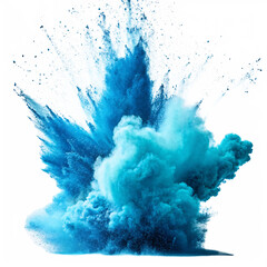 blue water splash  isolated on transparent background Generative Ai, PNG