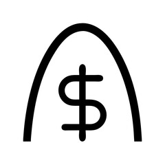 Obraz premium minimalistic dollar sign vector illustration for financial growth and stability concepts 