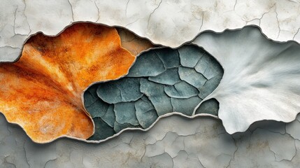 Obraz premium Abstract textured design with layered, organic forms