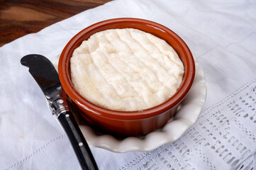French dauphinois cheeses collection, Saint-Marcellin, Saint- Felicien cow's milk cheese with white mold from Rhône-Alpes region of France
