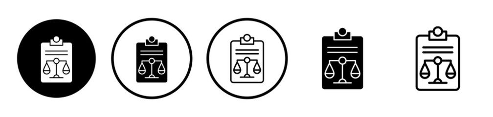 Balance sheet icons symbol. Flat and line design style.