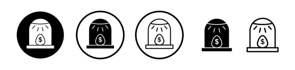 Business incubator icons symbol. Flat and line design style.