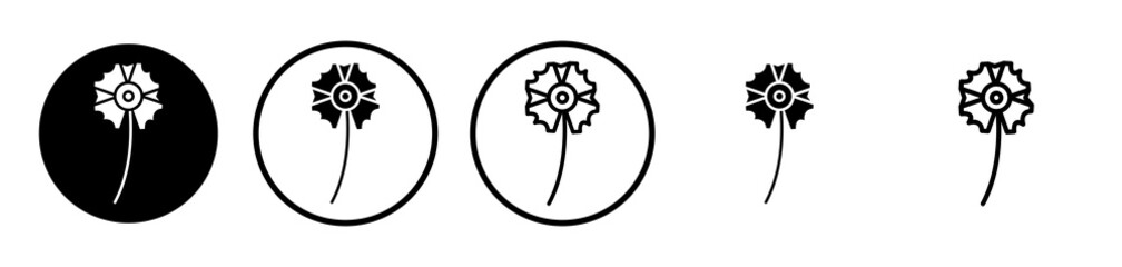 Carnation icons symbol. Flat and line design style.