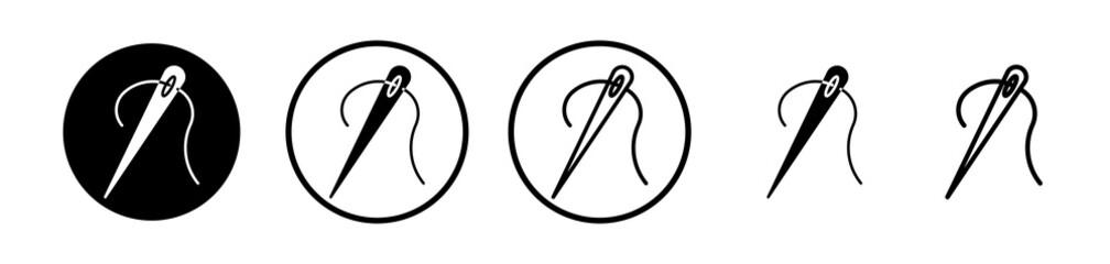 Needle icons symbol. Flat and line design style.