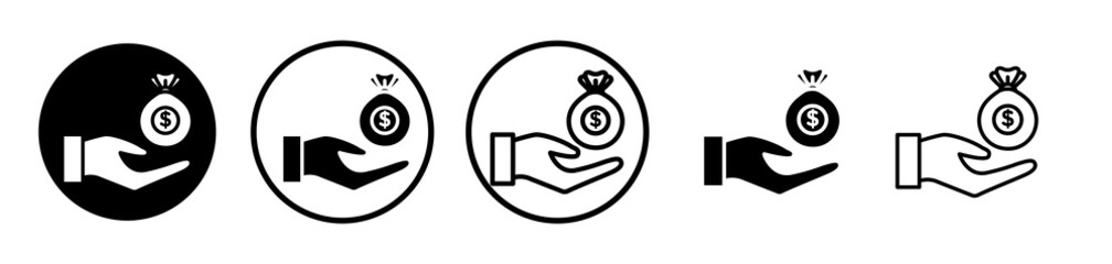 Revenue icons symbol. Flat and line design style.