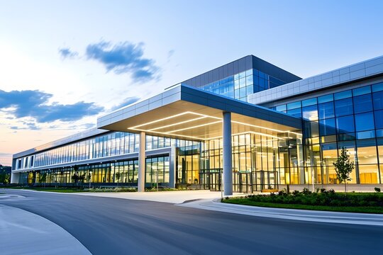 A modern sustainable medical facility with energy efficient design