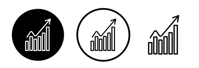 Stagflation icons symbol. Flat and line design style.