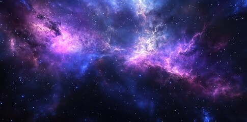 Fototapeta premium A vibrant nebula filled with stars and vast cosmic clouds