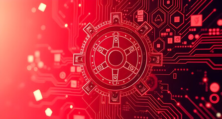 abstract technology background with gears