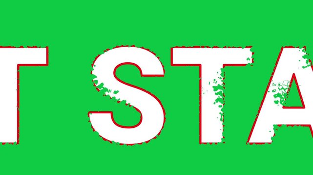 lets start countdown animation with green screen