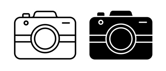 Camera vector icon symbol. illustration sign collection.