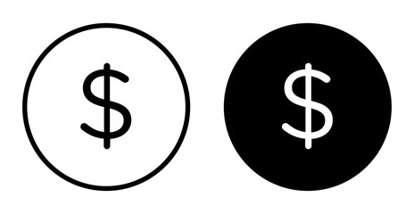 Coin vector icon symbol. illustration sign collection.