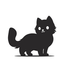 vector isolated silhouette cat