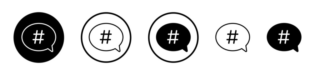 Hashtag vector icon symbol. illustration sign collection.