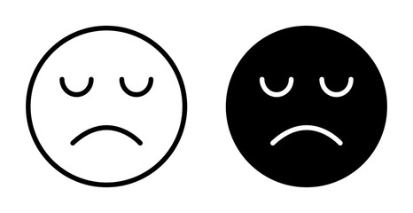 Sad vector icon symbol. illustration sign collection.