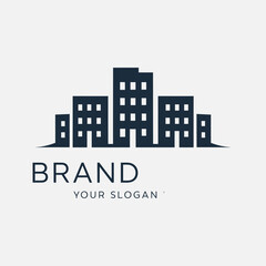 Vector real estate and home buildings logo illustration