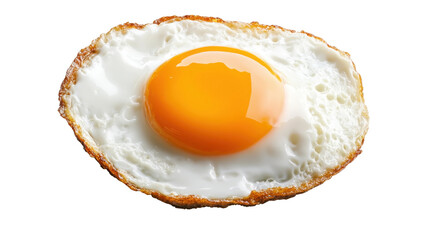 Tasty fried egg sunny side up on transparent background