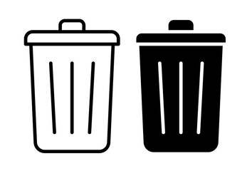 Trash vector icon symbol. illustration sign collection.