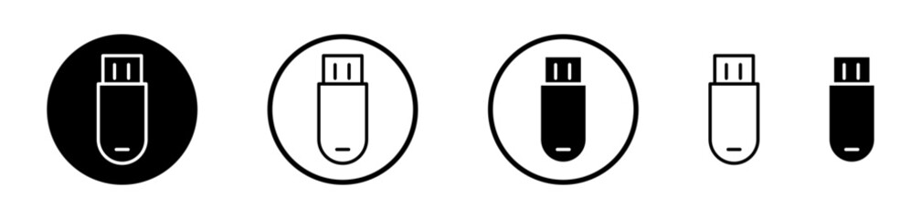 USB pendrive vector icon symbol. illustration sign collection.