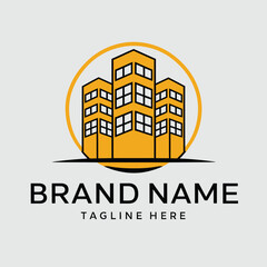 Vector real estate and home buildings logo illustration