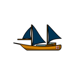 boat on a white background