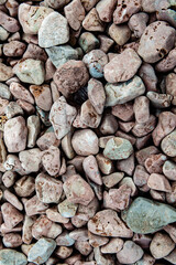 Rock wall. Background of stone for decoration. texture for design. Granite pebbles texture