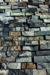 Rock wall. Background of stone for decoration. texture for design. Granite pebbles texture