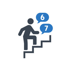 Walking Up Stairs Icon