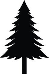 Fototapeta premium christmas tree silhouette vector illustration