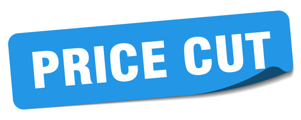price cut sticker. price cut label