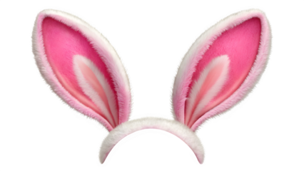 Realistic Bunny Ears PNG Isolated on Transparent Background

