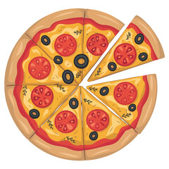 Tasty Pizza Slice Vector Design