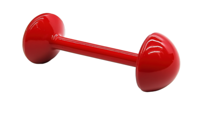 red dumbbell isolated on white