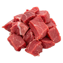 beef new pice white background 