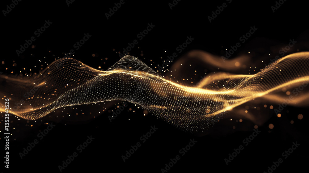 Poster polygon abstract background concept of dots and lines connected. with a dark background