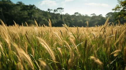 A photo of a sustainable organic teff field