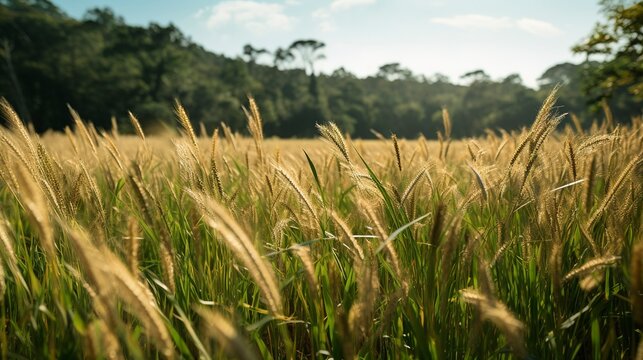 A photo of a sustainable organic teff field