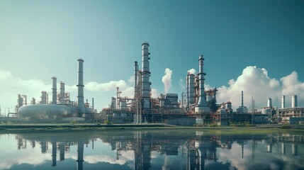 Naklejka premium A photo of a sustainable petrochemical complex