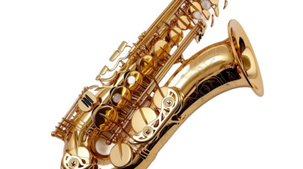 saxophone isolated on black