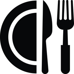 Cutlery, restaurant icon , Fork and Knife Restaurant Icon Design