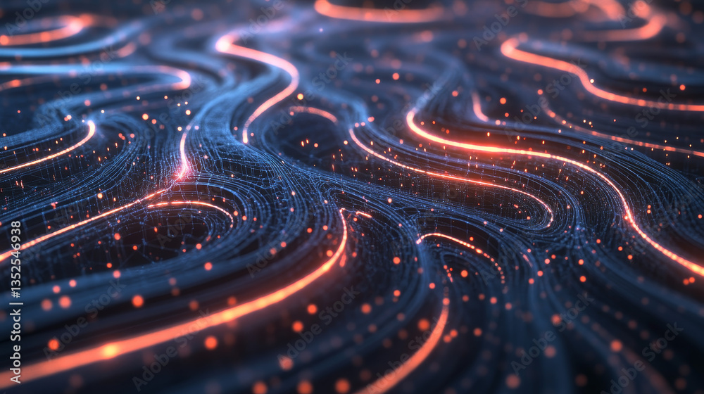Poster technology digital data network abstract background, artificial intelligence ai on circuit board, fu