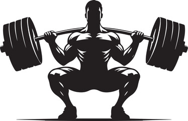 Workout silhouette fitness and Graphic vector black color silhouette