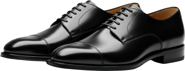 Elegant Black Leather Cap Toe Oxford Shoes for Men Polished Formal Footwear