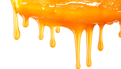 orange dripping liquid isolated on white background.PNG