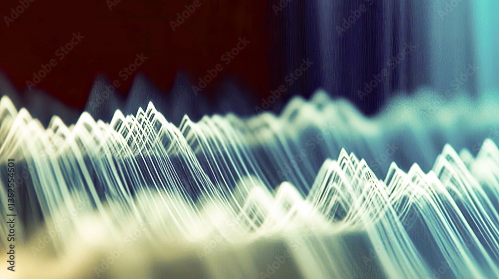 Aufkleber exploring the gentle flow of white noise as soothing sound waves create a calming atmosphere