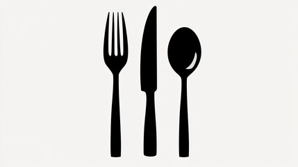 Cutlery Icons on Light Background