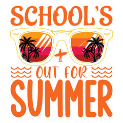 Schools out for summer graphic design